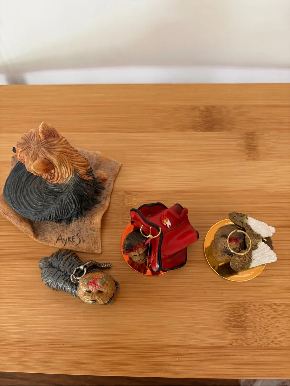 Yorkshire Terrier Dogs Figurine Collection -Devil & Angel.